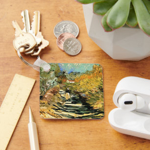 Road at Saint-Remy Female Figure, Vincent van Gogh Key Ring