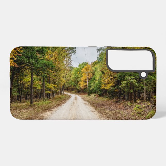 Road At Seasons Change Samsung Phone Case (Back Horizontal)