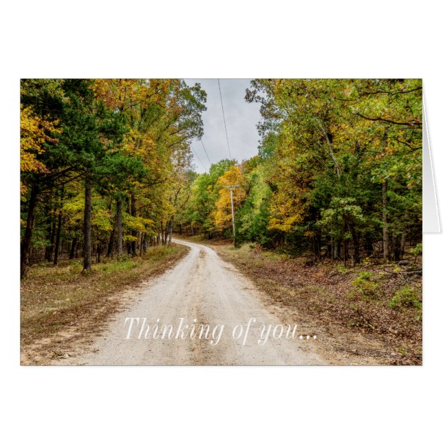 Road At Seasons Change Thinking Of You Card (Front Horizontal)