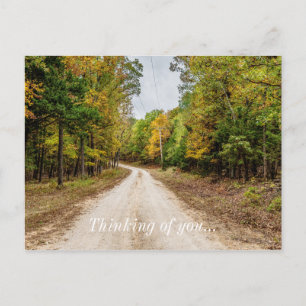 Road At Seasons Change Thinking Of You Postcard