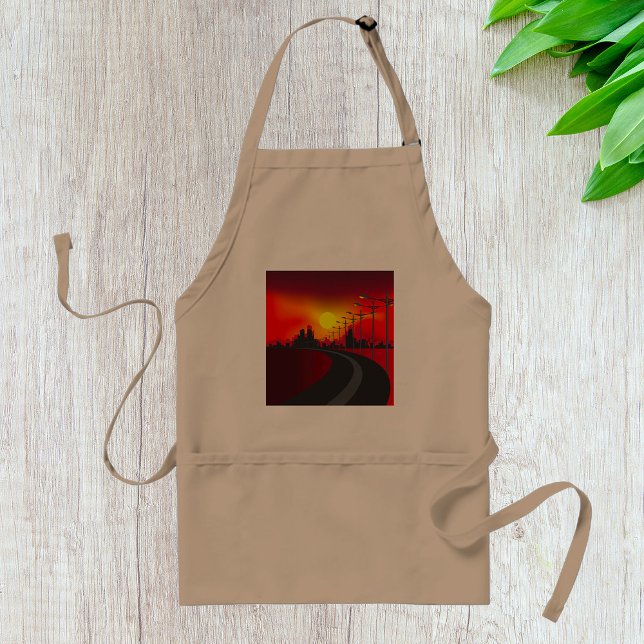Road At Sunset Apron (Creator Uploaded)