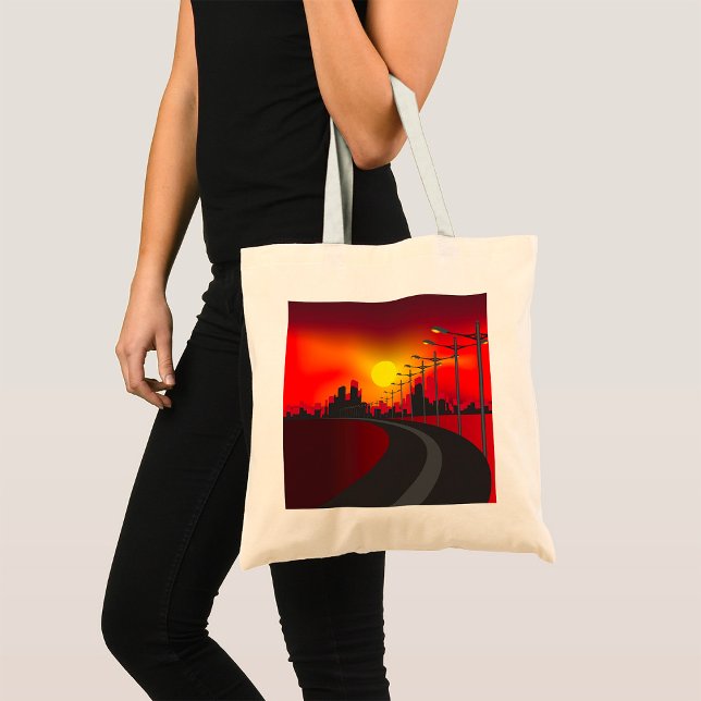 Road At Sunset Tote Bag (Creator Uploaded)