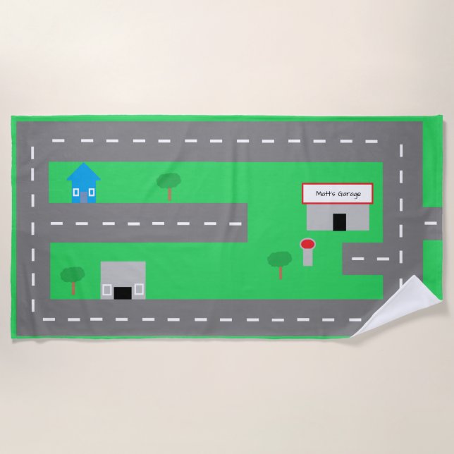 Road Beach Towel (Front)