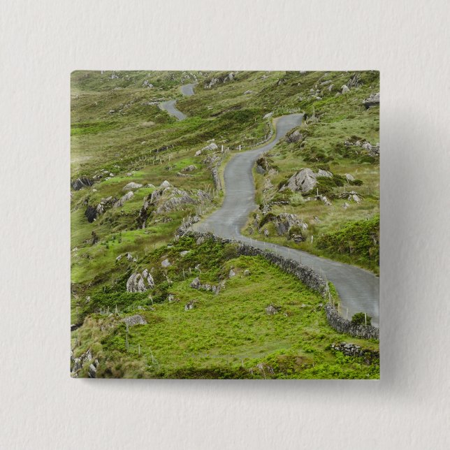 Road between Ballaghacahreen and Caherkeen. 15 Cm Square Badge (Front)