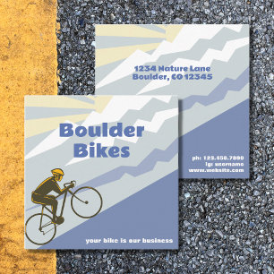 Road Bicycle - Bike Shop - Bike Repair Square Business Card