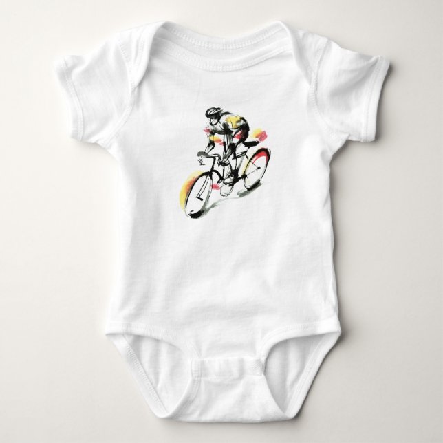 Road bike baby bodysuit (Front)
