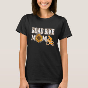 Road Bike Mum Biking Bicycle Cycling Cycle Riding T-Shirt