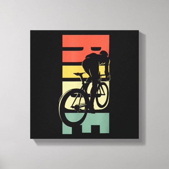 Road Biking Bicycle Cycling Canvas Print (Front)