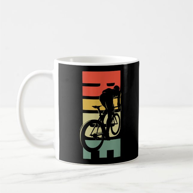 Road Biking Bicycle Cycling Coffee Mug (Left)