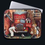 Road Block by Norman Rockwell Laptop Sleeve<br><div class="desc">Road Block by Norman Rockwell | July 9,  1949</div>