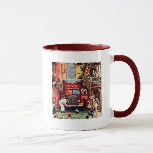 Road Block by Norman Rockwell Mug