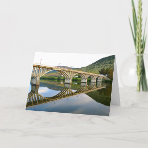 Road bridge over the River Douro Holiday Card