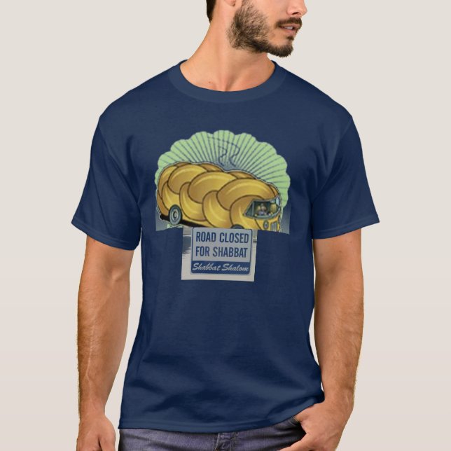 Road Closed for Shabbat, Challah Bus T-Shirt (Front)