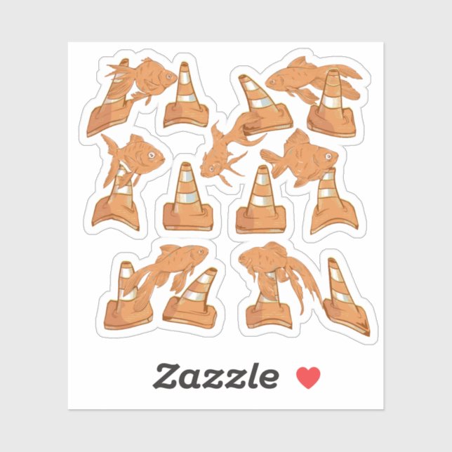 Road Cones and orange goldfish (Sheet)