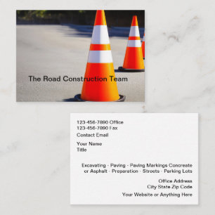 Road Construction Asphalt And Concrete Business Card
