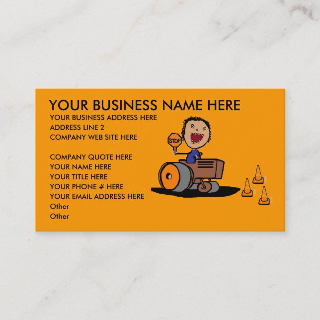 Road Construction Business Card (Front)