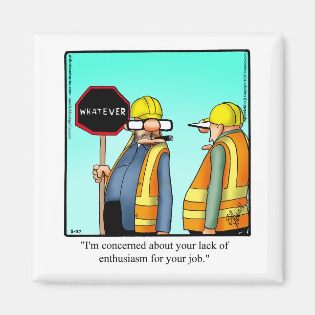  Road Crew Humour Refrigerator Magnet (Front)
