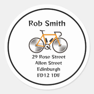 Road cycling, bike, address label