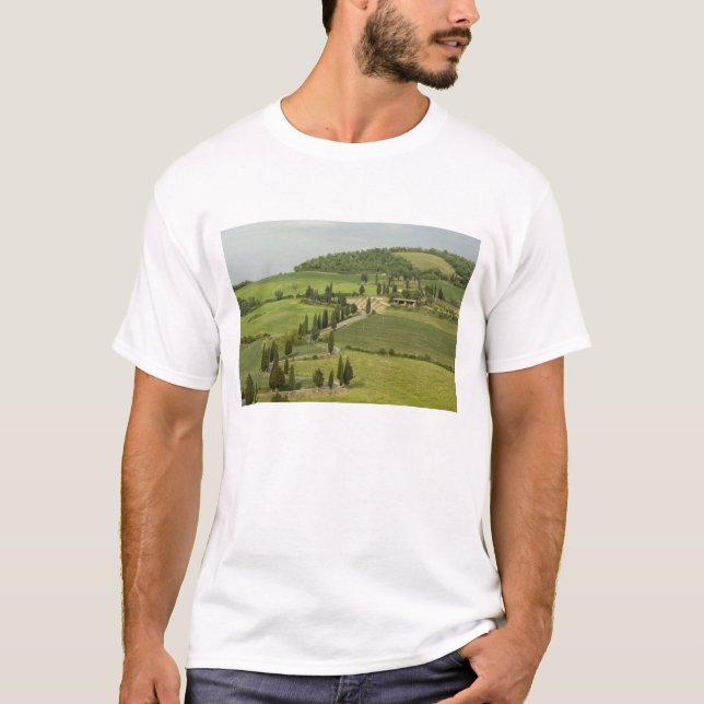 Road from Pienza to Montepulciano, T-Shirt (Front)