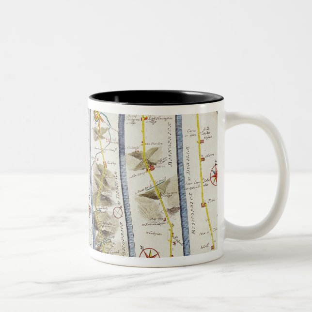 Road from Whitby to Durham Two-Tone Coffee Mug (Right)