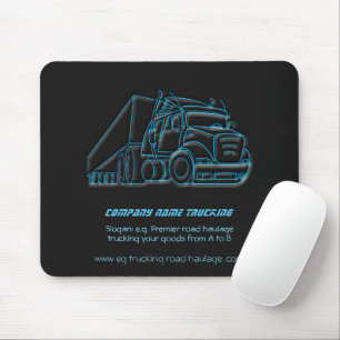Road Haulage Semi-Truck blue logo Mouse Pad