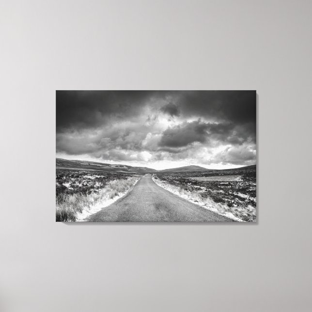 Road in Rainstorm Canvas Print (Front)