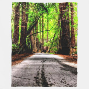 ROAD in the WOODS Fleece Blanket