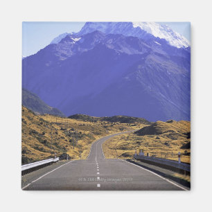 Road into Mount Cook National Park, New Zealand Magnet