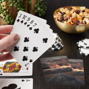 Road into Mountain Sunset Playing Cards