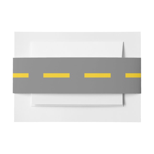 Road Invitation Belly Band (Front Example)