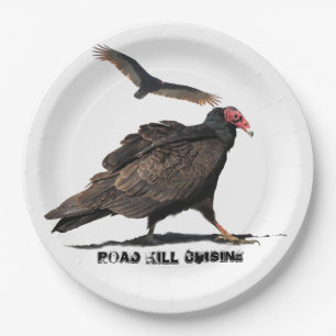 ROAD KILL CUISINE PAPER PLATE