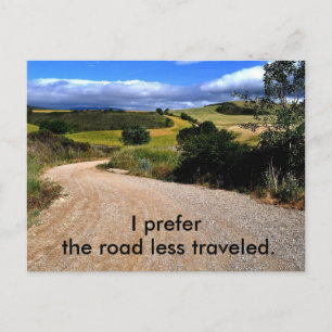 Road Less Travelled Postcard