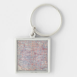 Road map United States Key Ring