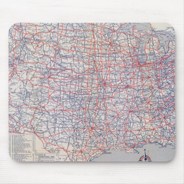 Road map United States Mouse Pad (Front)