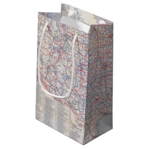 Road map United States Small Gift Bag