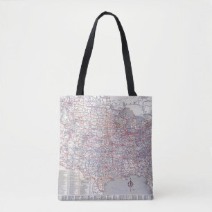 Road map United States Tote Bag
