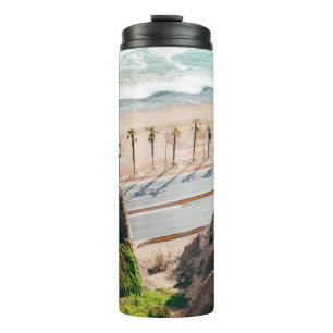 Road near seashore thermal tumbler