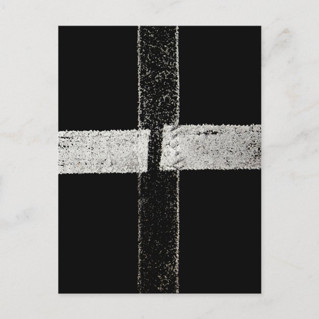 Road Painted Cross Lines Postcard (Front)