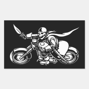 Road Pirate -bw Rectangular Sticker
