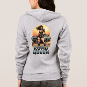 Road Queen – Post-Apocalyptic Pin-Up Warrior Hoodie