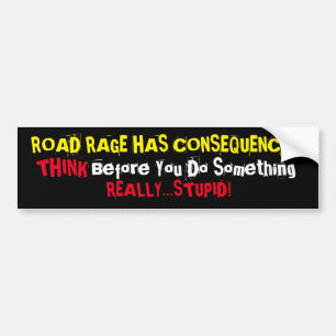 ROAD RAGE Bumper Sticker, Control Freaks driving Sticker