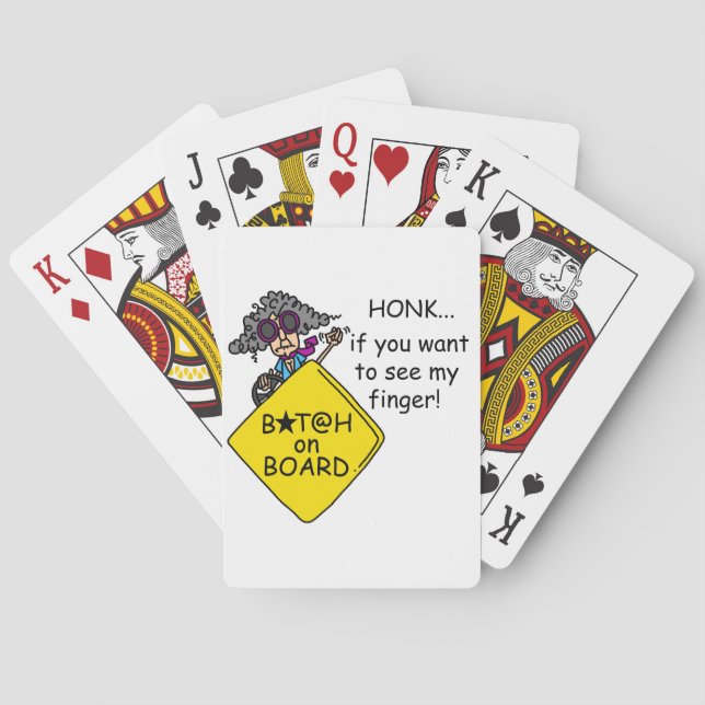 Road Rage Humour Playing Cards (Back)