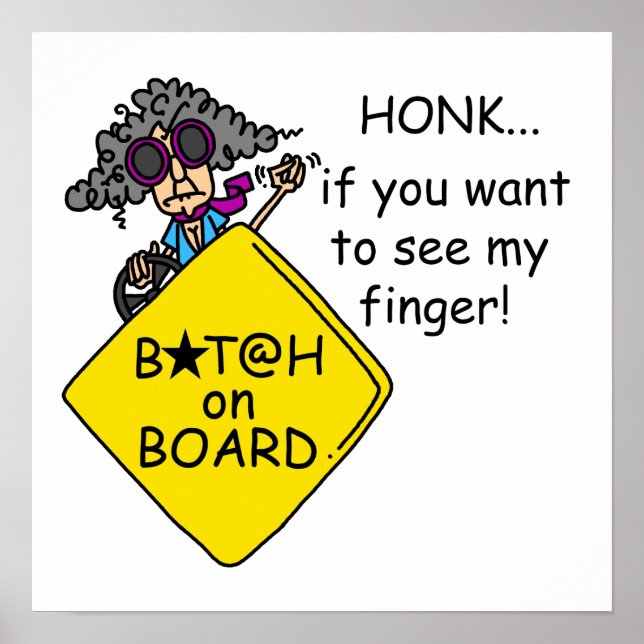 Road Rage Humour Poster (Front)