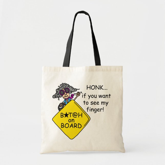 Road Rage Humour Tote Bag (Front)