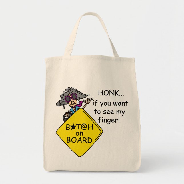 Road Rage Humour Tote Bag (Front)