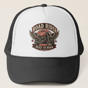 Road Rider Vintage Motorcycle Biker Trucker Hat