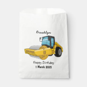 Road roller cartoon illustration favour bags