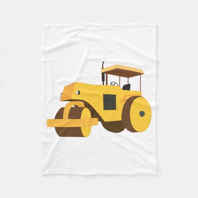Road Roller Compactor Construction Truck Fleece Blanket (Front)