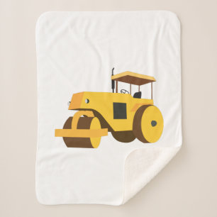 Road Roller Compactor Construction Truck Sherpa Blanket