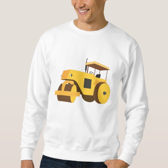 Road Roller Compactor Construction Truck Sweatshirt (Front)